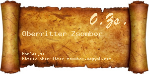 Oberritter Zsombor névjegykártya